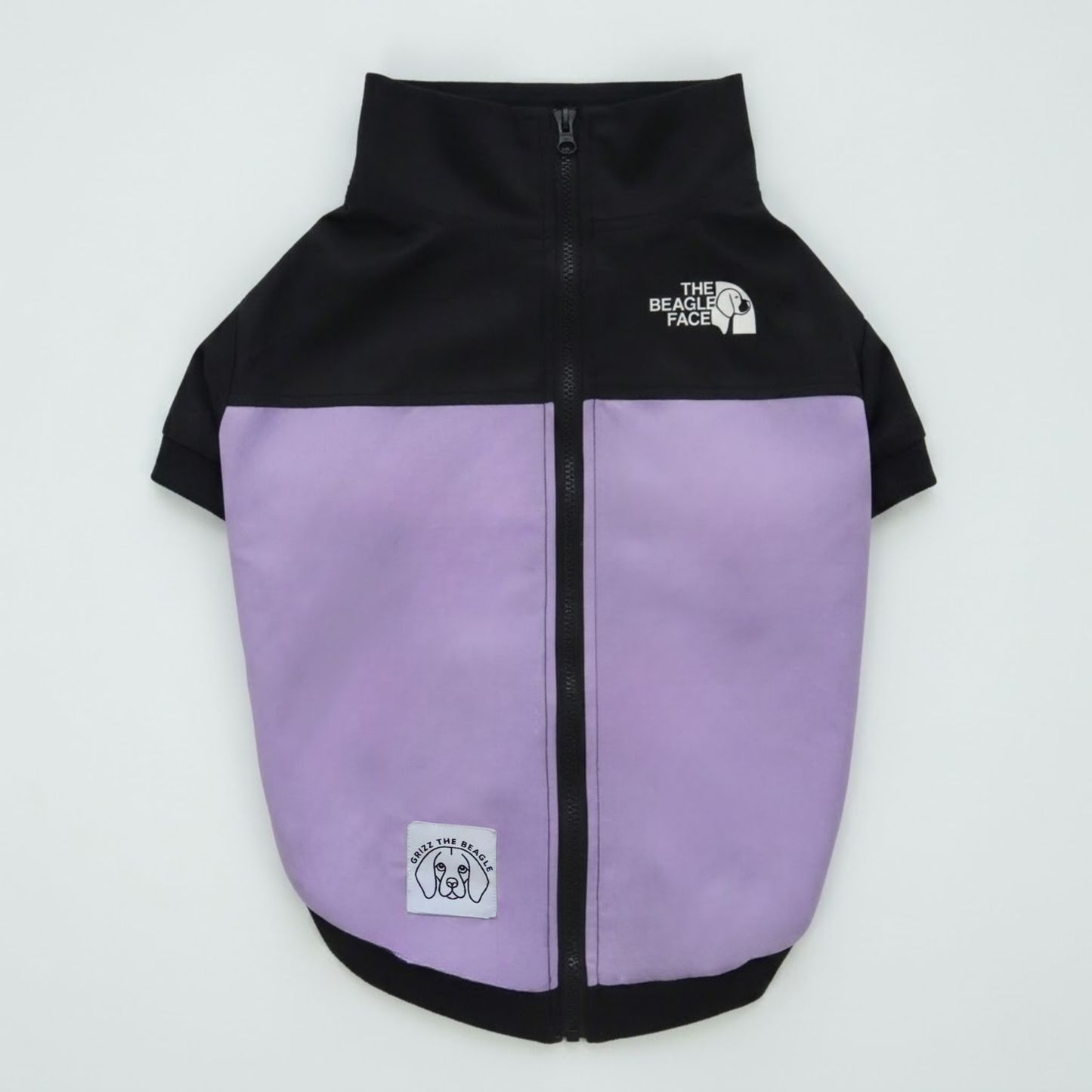 The Beagle Face Zip Up - Lavender